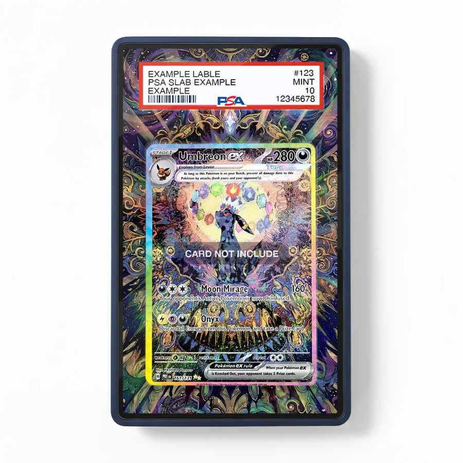 Umbreon SIR SAR Prismatic Evolutions Pokemon Extended Art Display Card Case Extended Art Display Cases - PSA Slab Case - Front View