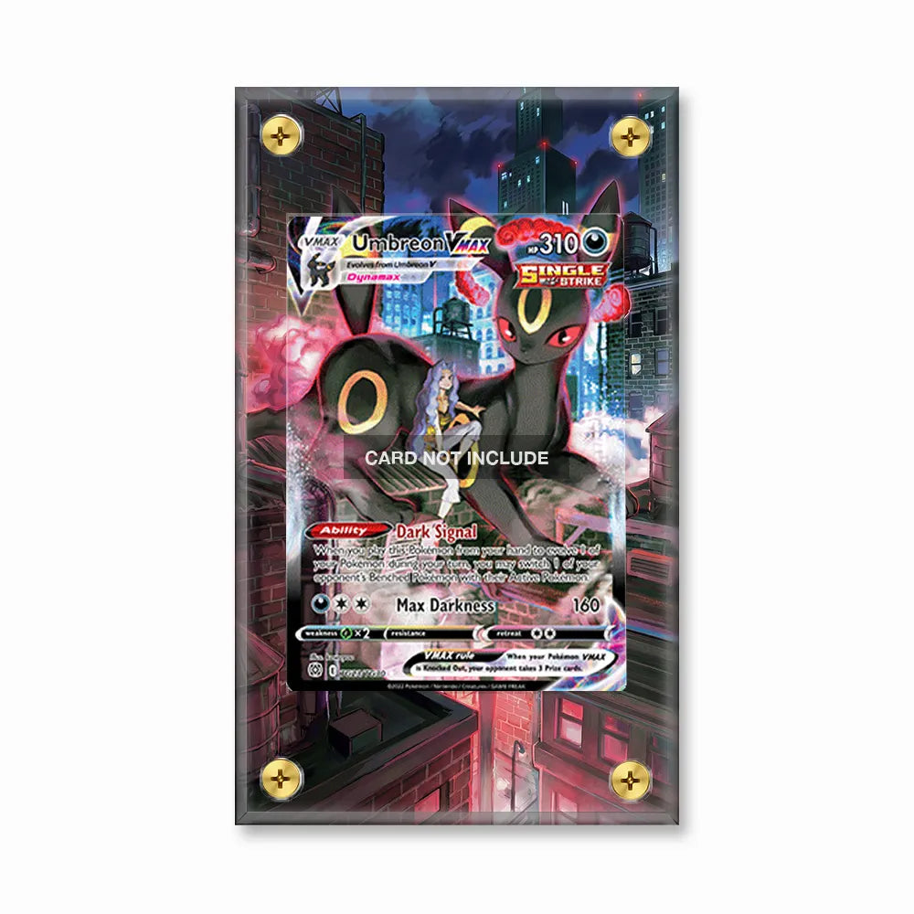 Umbreon VMAX TG23 Trainer Gallery Brilliant Stars Extended Art Display Cases - Screws Case - Front View
