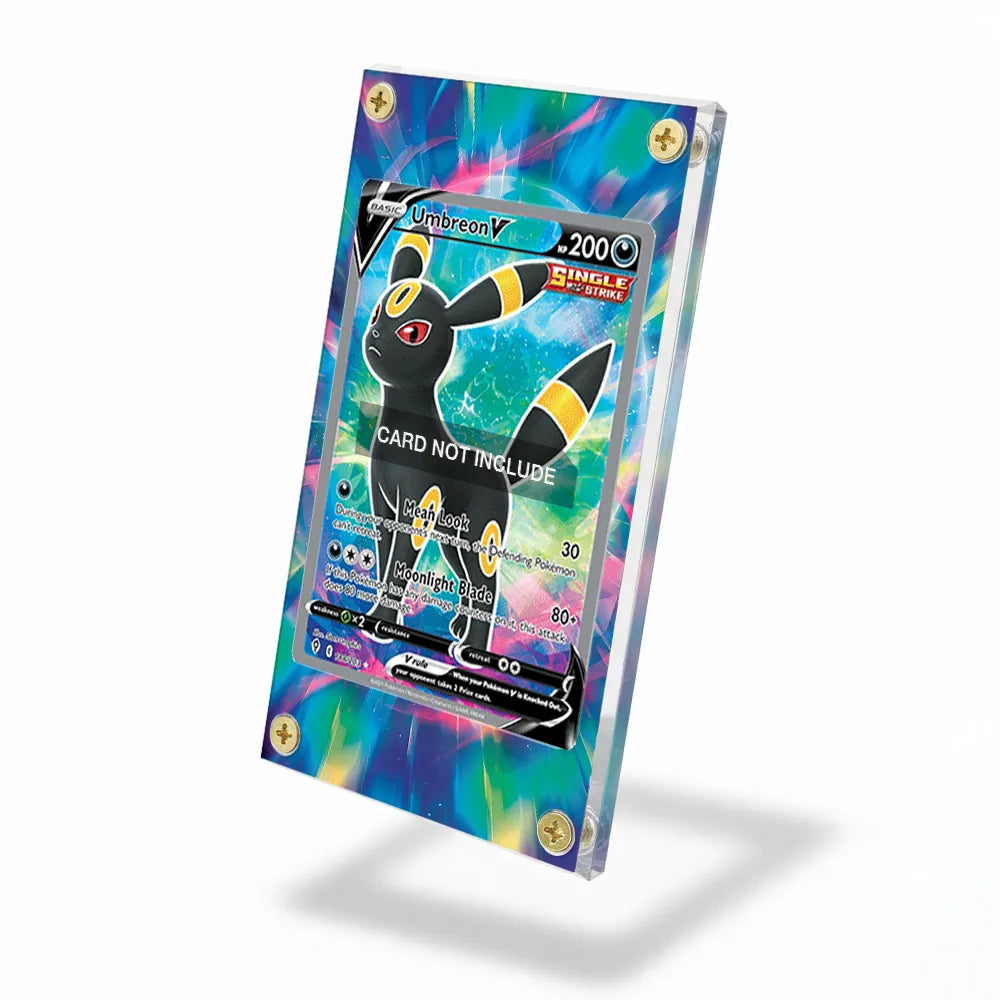 Umbreon V Secret Rare SR Evolving Skies Extended Art Display Cases - Screws Case - Side View