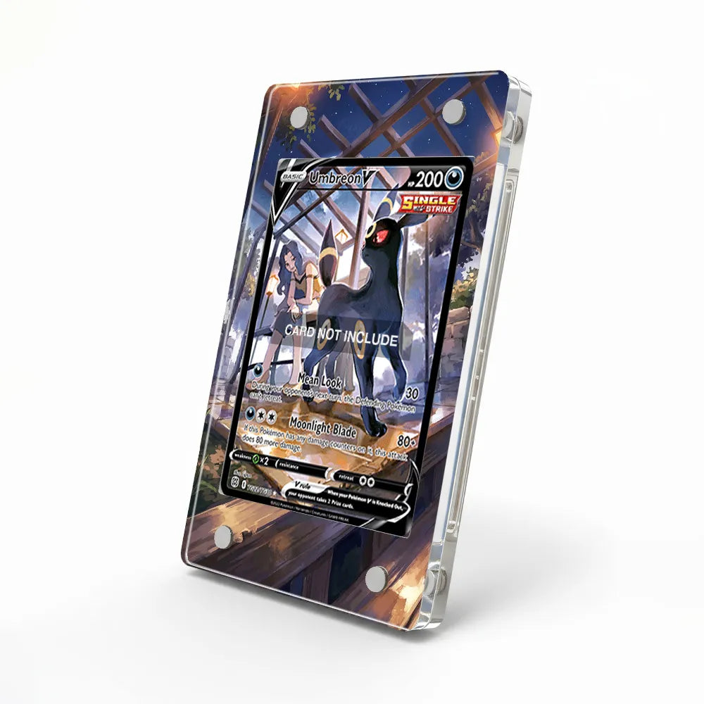 Umbreon V TG22 Trainer Gallery Brilliant Stars Extended Art Display Cases - Magnetic Case - Side View