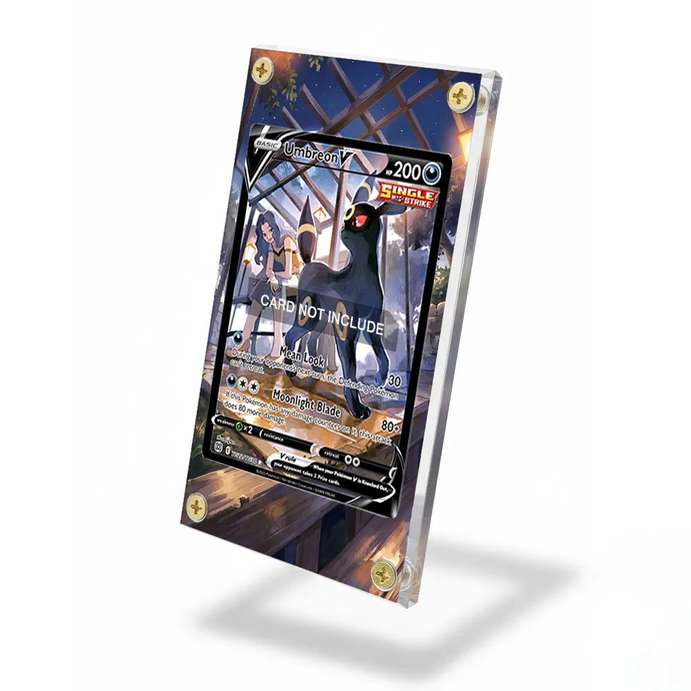 Umbreon V TG22 Trainer Gallery Brilliant Stars Extended Art Display Cases - Screws Case - Side View