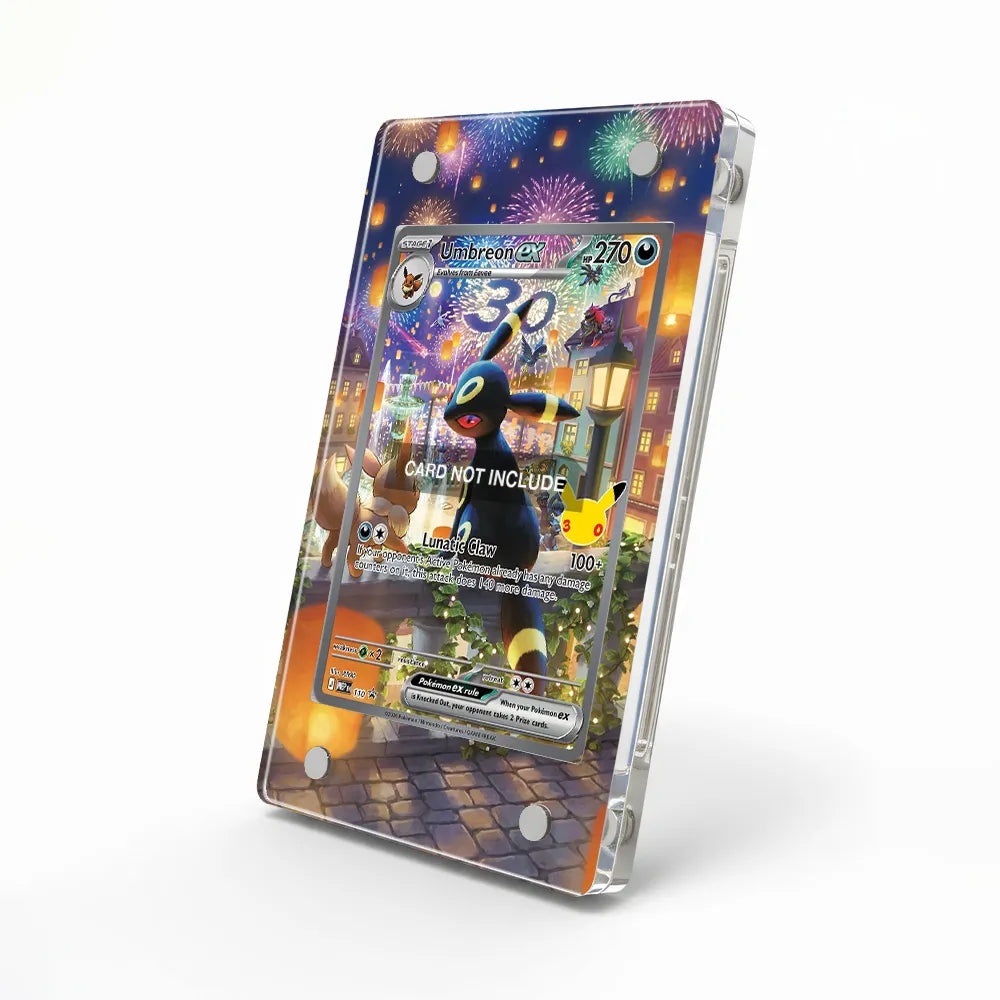 Umbreon ex 110 Promo MEP 30th Anniversary Extended Art Display Cases - Magnetic Case - Side View