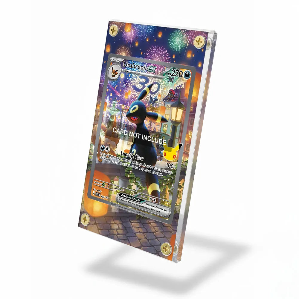 Umbreon ex 110 Promo MEP 30th Anniversary Extended Art Display Cases - Screws Case - Side View