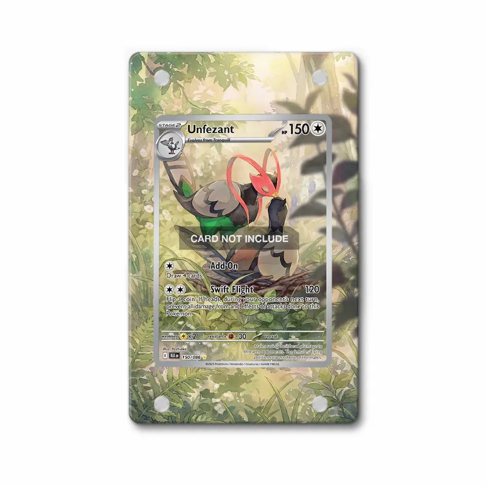 Unfezant 150-086 Black Bolt Pokemon Cards Extended Art Display Cases - PSA Slab Case - Front View