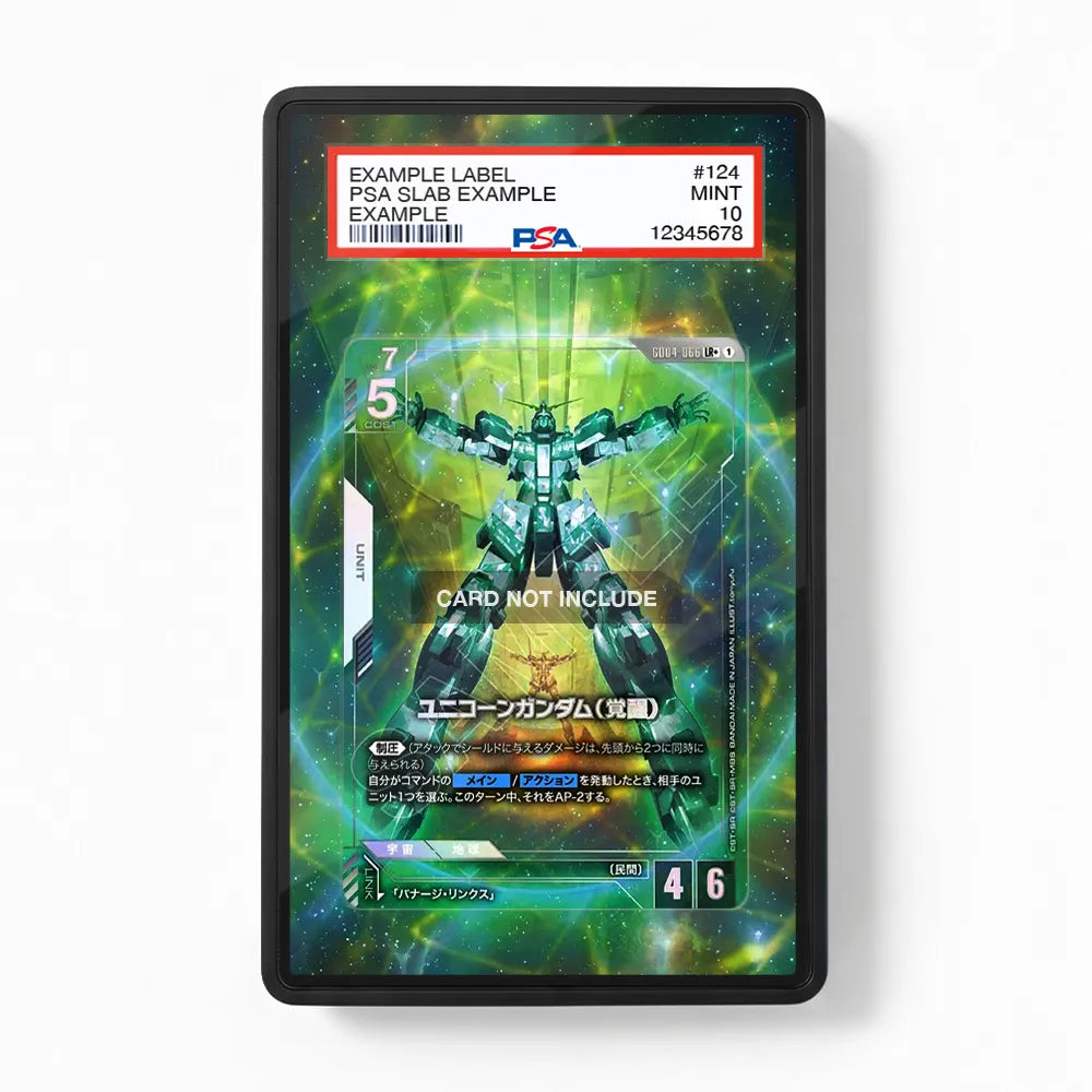 Unicorn Gundam (Awakened) 066 GD04 EN Pokemon Cards Custom Art Display Cases - PSA Slab Case - Front View