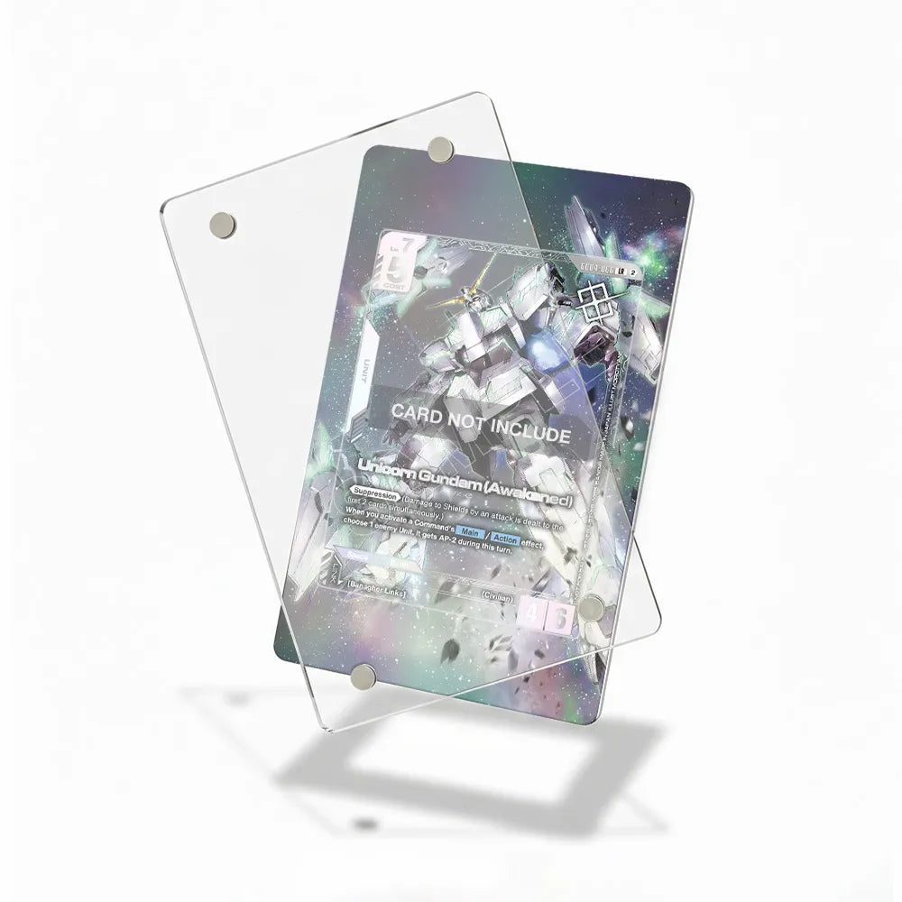 Unicorn Gundam (Awakened) G004-066 Gundam Card Game Pokemon Cards Custom Art Display Cases - Magnetic Case - Detail View