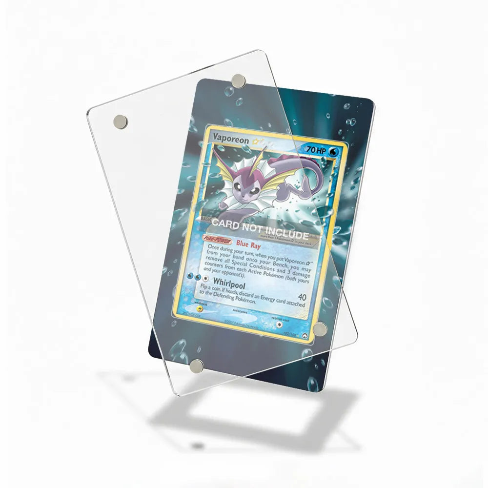 Vaporeon Star 102-108 Ultra Rare EX Power Keepers Extended Art Display Cases - Magnetic Case - Detail View