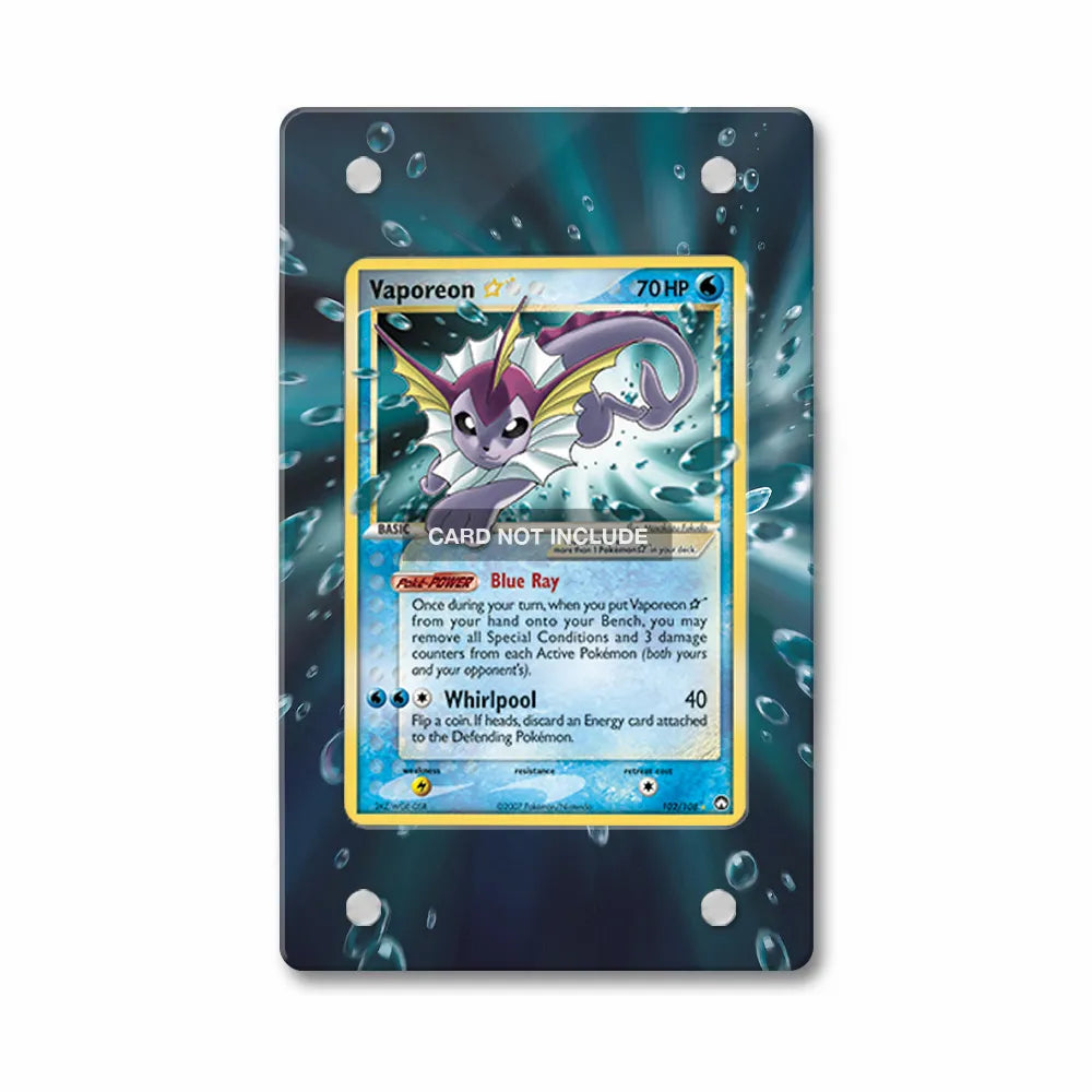 Vaporeon Star 102-108 Ultra Rare EX Power Keepers Extended Art Display Cases - PSA Slab Case - Front View
