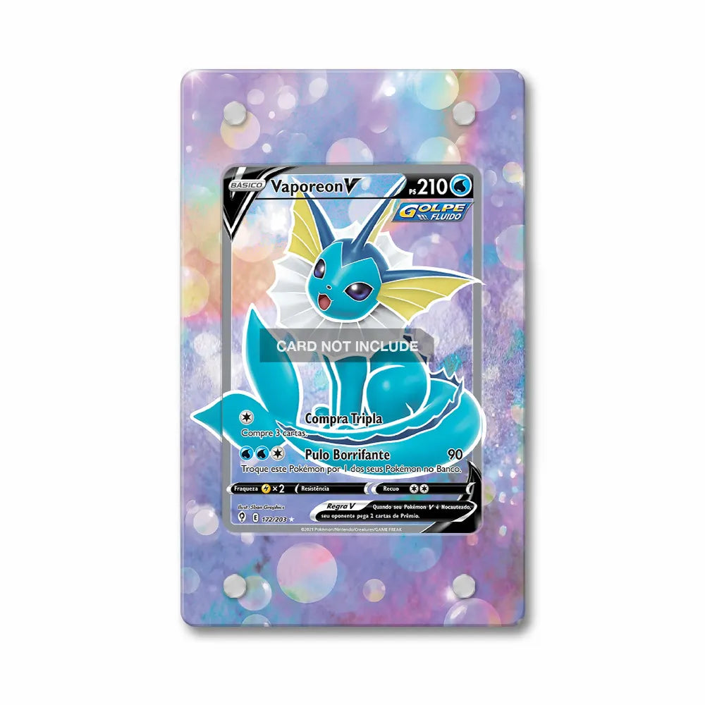 Vaporeon V Secret Rare SR Evolving Skies Extended Art Display Cases - PSA Slab Case - Front View