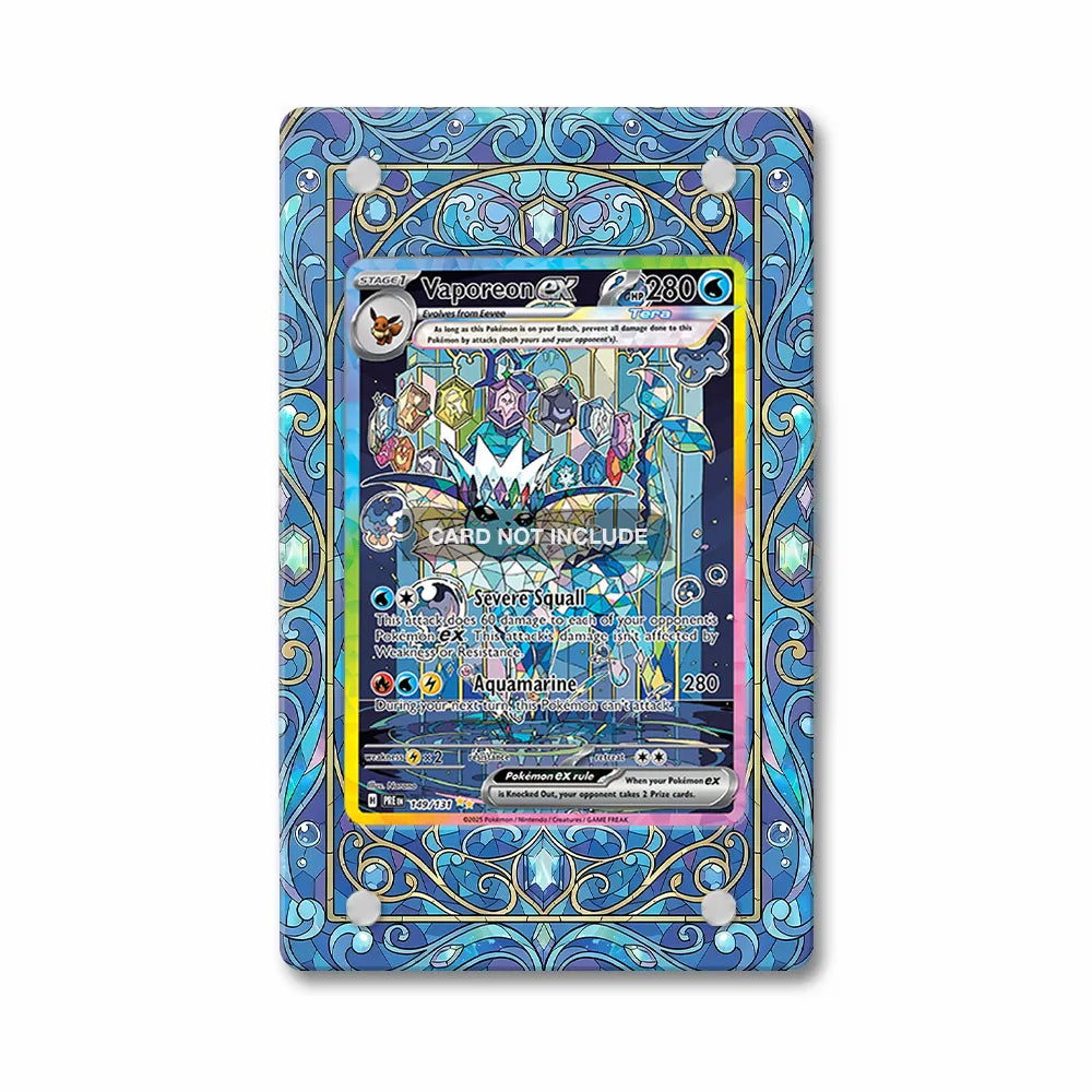 Vaporeon ex 149-131 SAR SIR Prismatic Evolutions Extended Art Display Cases - Magnetic Case - Front View