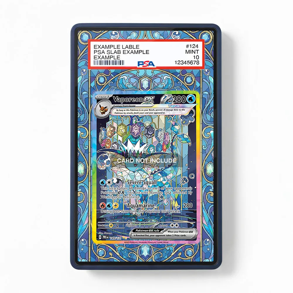 Vaporeon ex 149-131 SAR SIR Prismatic Evolutions Extended Art Display Cases - PSA Slab Case - Front View