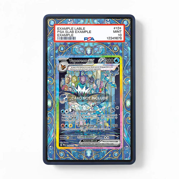 Vaporeon ex 149-131 SAR SIR Prismatic Evolutions Extended Art Display Case - Navy PSA Acrylic Frame by AnimeHolder