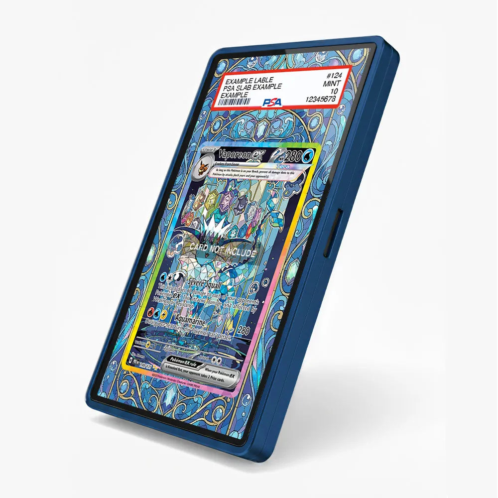Vaporeon ex 149-131 SAR SIR Prismatic Evolutions Extended Art Display Cases - PSA Slab Case - Side View