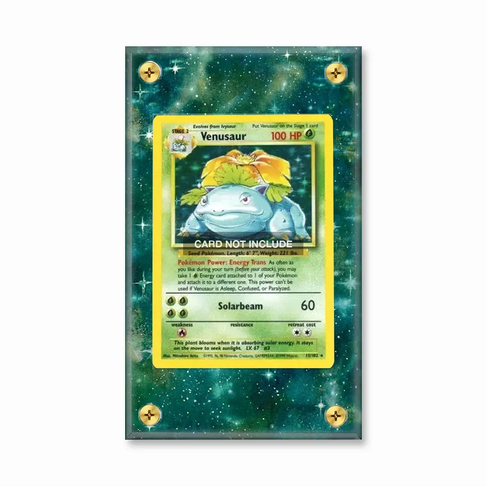 Venusaur 15-102 Base Set Extended Art Display Cases - Screws Case - Front View