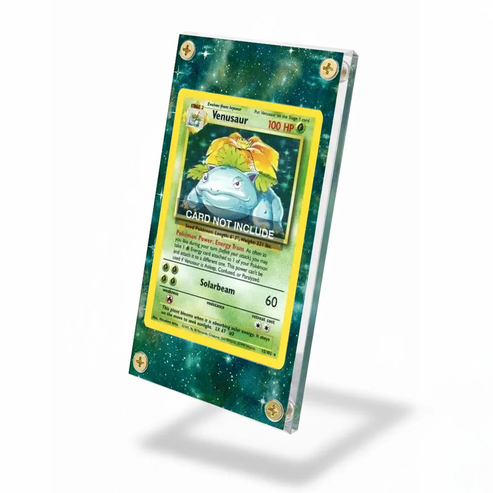 Venusaur 15-102 Base Set Extended Art Display Cases - Screws Case - Side View