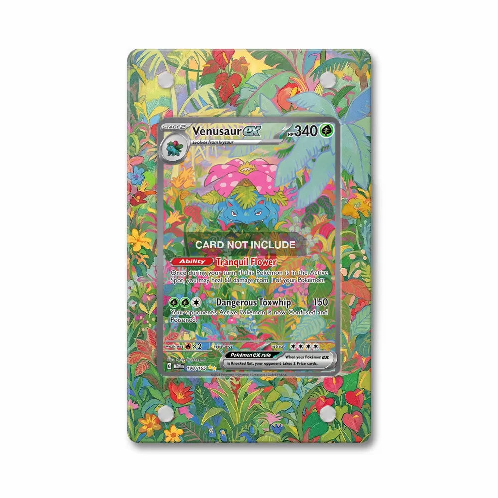Venusaur ex 198-165 SIR SAR Pokemon 151 Extended Art Display Card Case Extended Art Display Cases - Magnetic Case - Front View