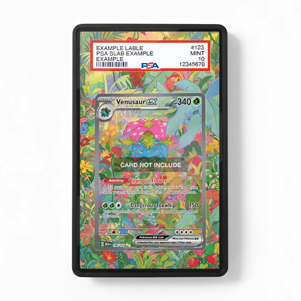 Venusaur ex 198-165 SIR SAR Pokemon 151 Extended Art Display Card Case Extended Art Display Cases - PSA Slab Case - Front View