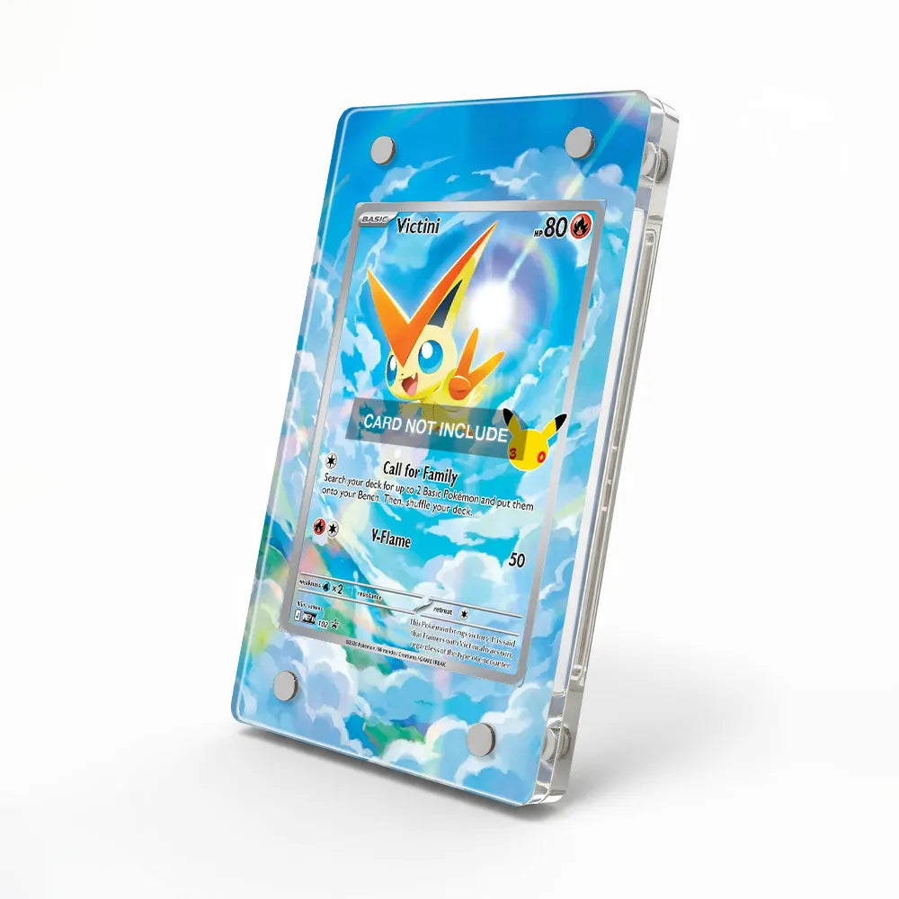 Victini 102 Promo MEP 30th Anniversary Extended Art Display Cases - Magnetic Case - Side View