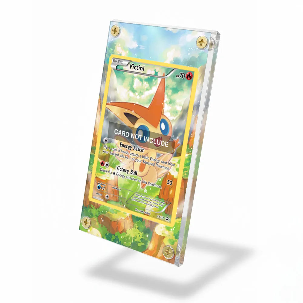 Victini XY117 Promo XY Series Extended Art Display Cases - Screws Case - Side View