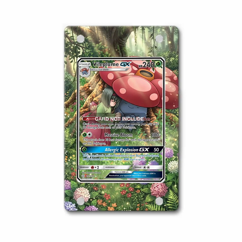 Vileplume GX 211-236 Sun & Moon Extended Art Display Cases - Magnetic Case - Front View