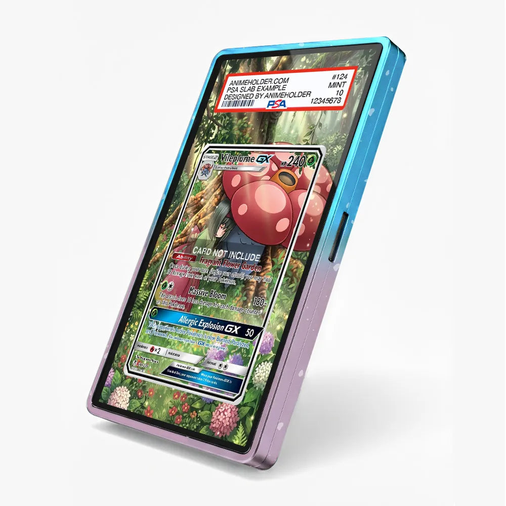 Vileplume GX 211-236 Sun & Moon Extended Art Display Cases - PSA Slab Case - Side View