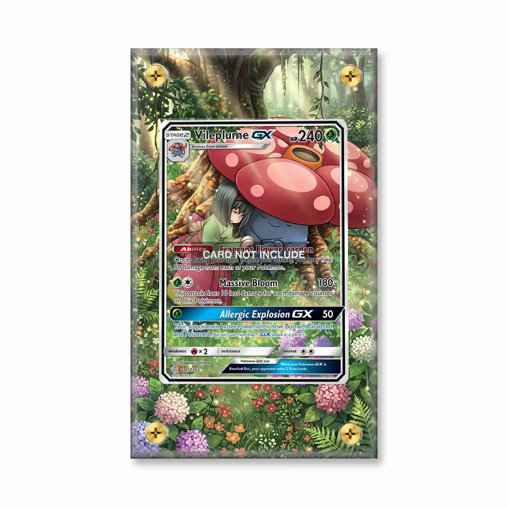 Vileplume GX 211-236 Sun & Moon Extended Art Display Cases - Screws Case - Front View