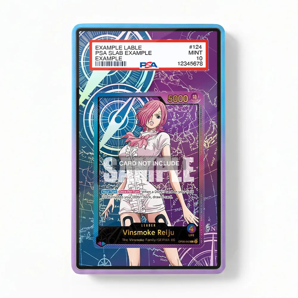 Vinsmoke Reiju OP06-042 Stand Alone Extended Art Display Cases - PSA Slab Case - Front View
