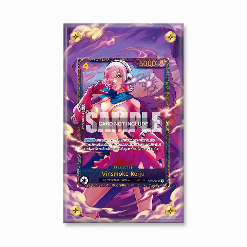 Vinsmoke Reiju SR OP06-069 Promo Wings of the Captain One Piece Cards Custom Art Display Cases - Screws Case - Front View