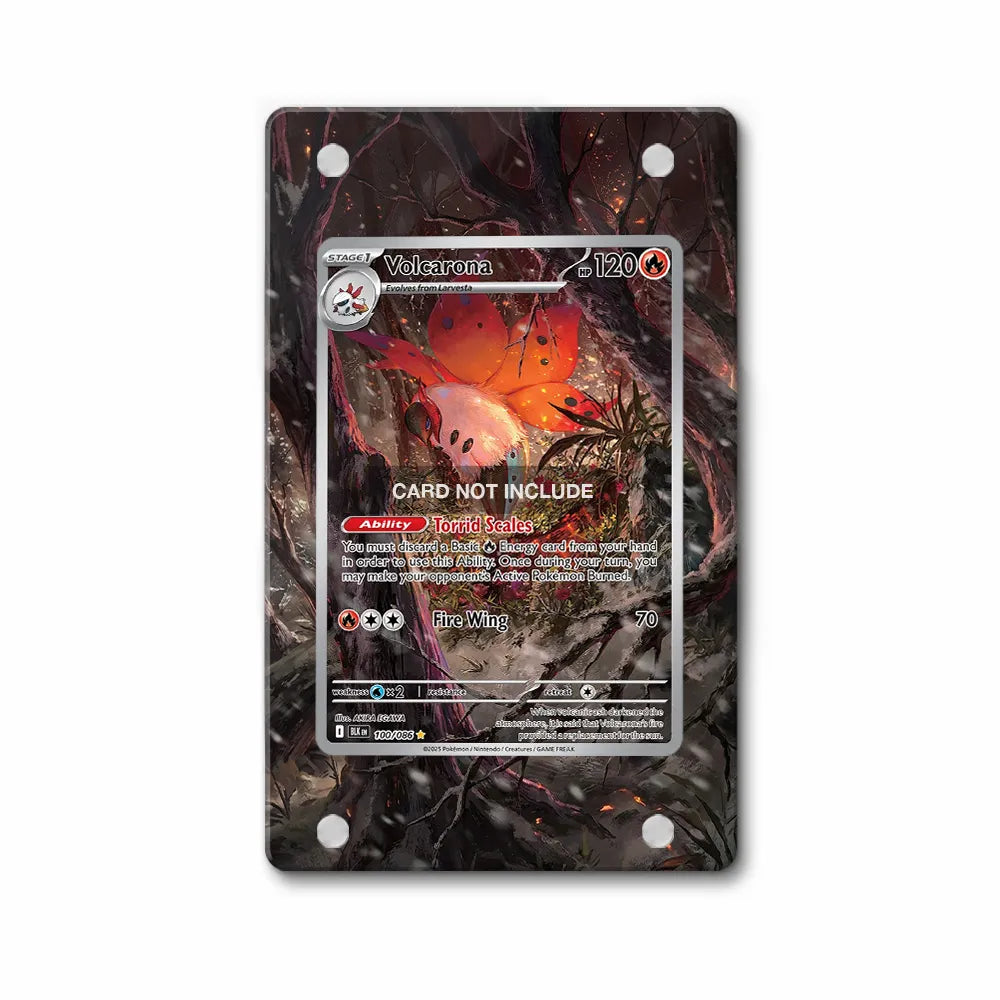Volcarona 100-086 Black Bolt Pokemon Cards Extended Art Display Cases - PSA Slab Case - Front View