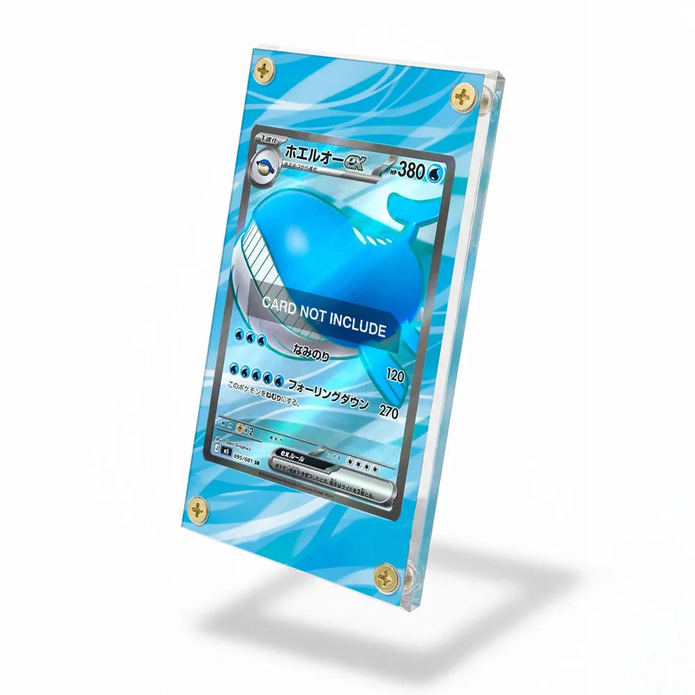 Wailord ex 095-081 SR M5 Extended Art Display Cases - Screws Case - Side View