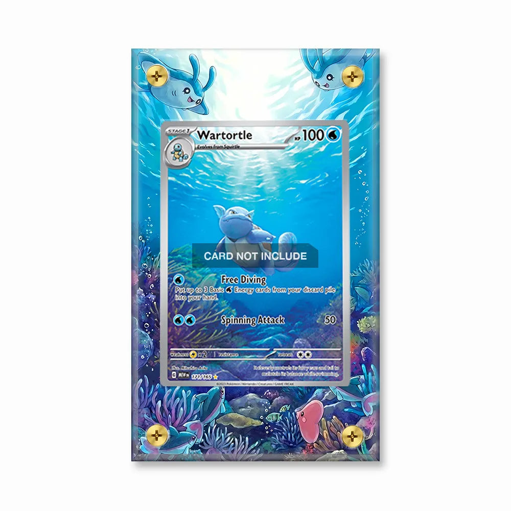 Wartortle 171-165 IR AR Pokemon 151 Extended Art Display Cases - Screws Case - Front View