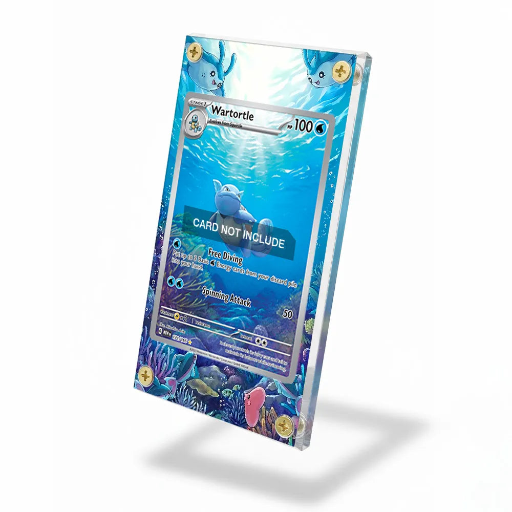Wartortle 171-165 IR AR Pokemon 151 Extended Art Display Cases - Screws Case - Side View
