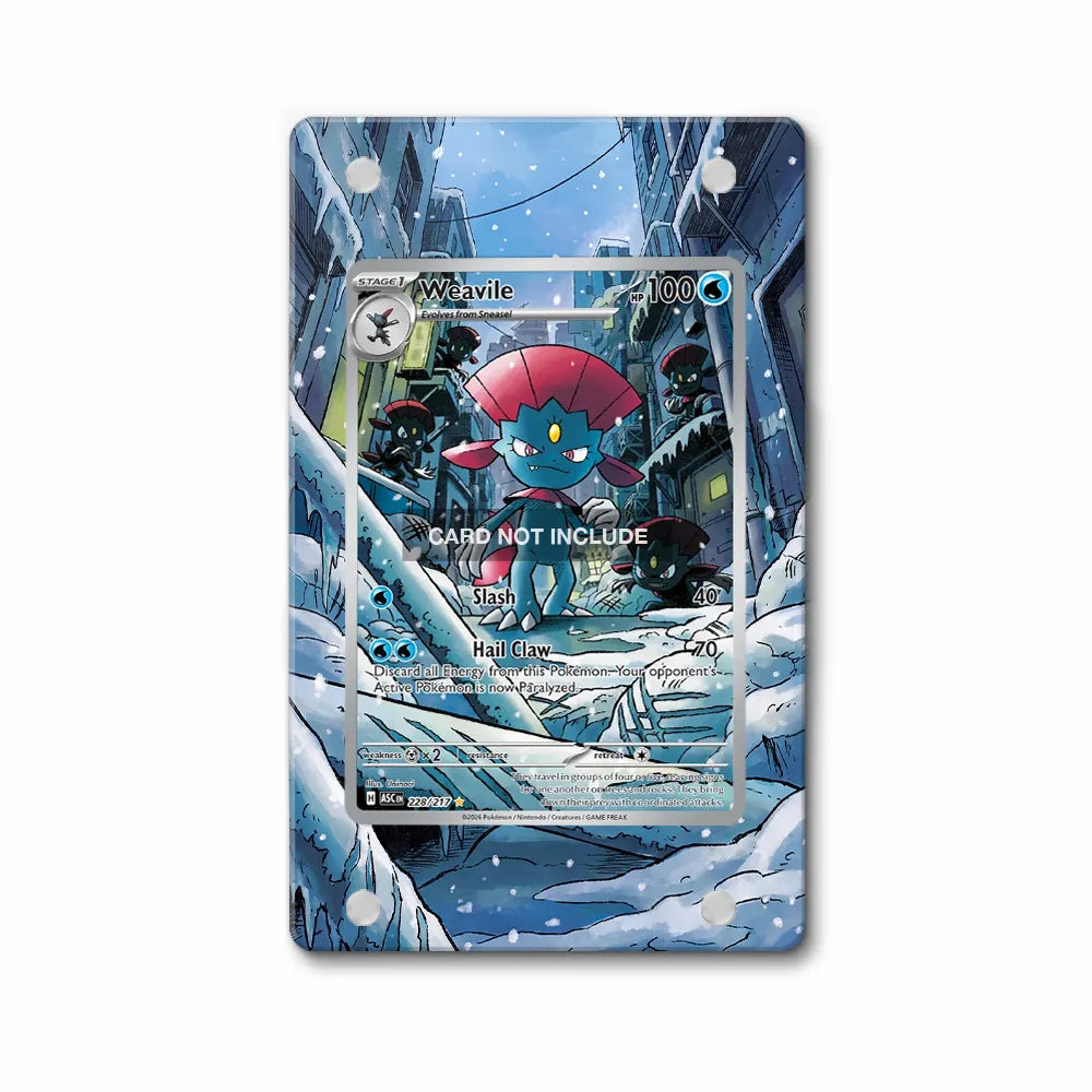 Weavile 228-217 Ascended Heroes Pokemon Cards Extended Art Display Cases - PSA Slab Case - Front View