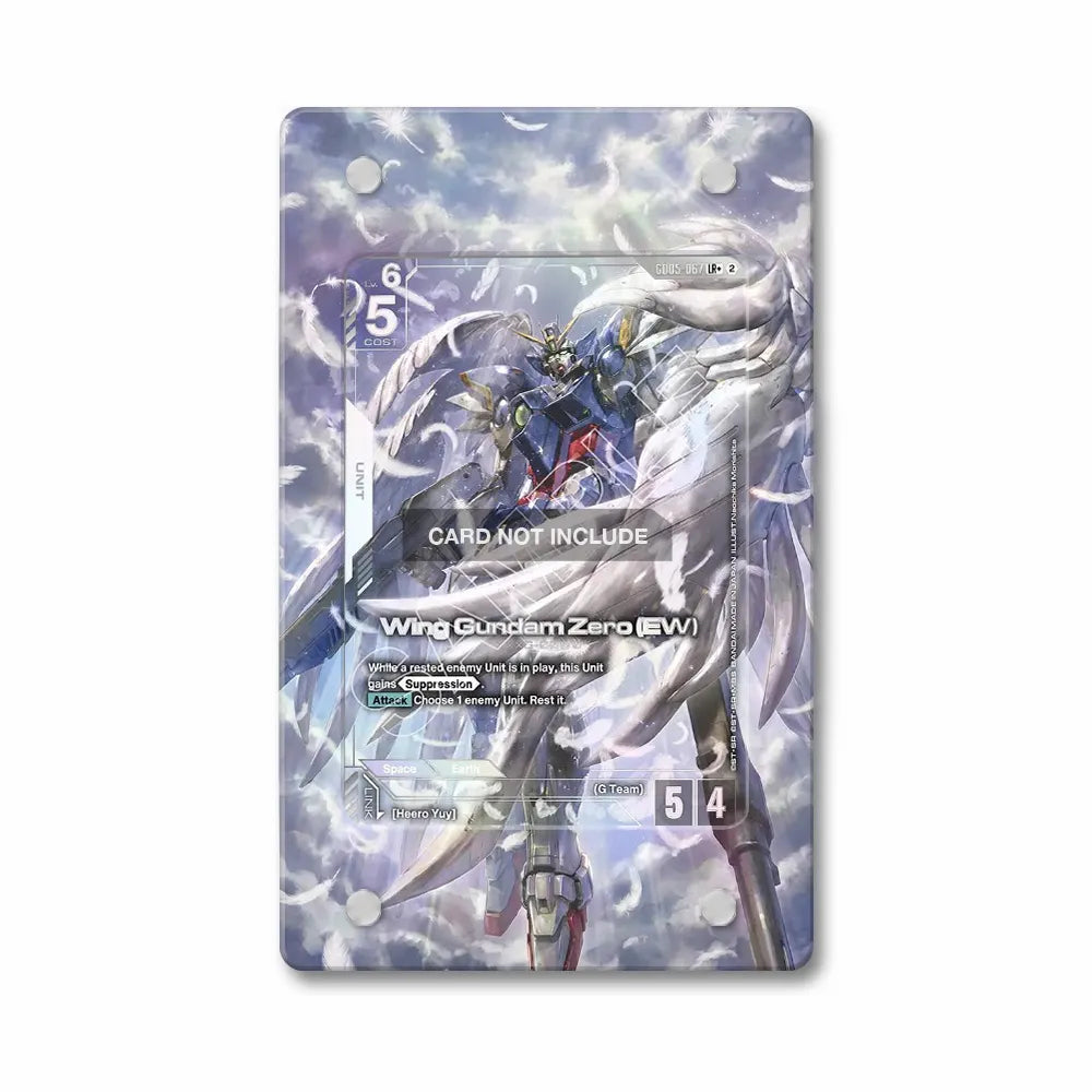 Wing Gundam Zero (EW) GD05-067 LR+ Freedom Ascension Extended Art Display Cases - Magnetic Case - Front View