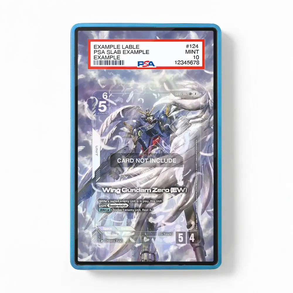 Wing Gundam Zero (EW) GD05-067 LR+ Freedom Ascension Extended Art Display Cases - PSA Slab Case - Front View