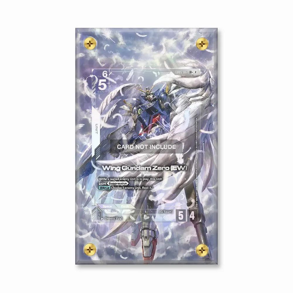 Wing Gundam Zero (EW) GD05-067 LR+ Freedom Ascension Extended Art Display Cases - Screws Case - Front View