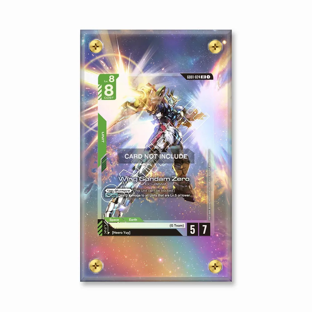Wing Gundam Zero GD01-024 Legend Rare GD01 Extended Art Display Cases - Screws Case - Front View