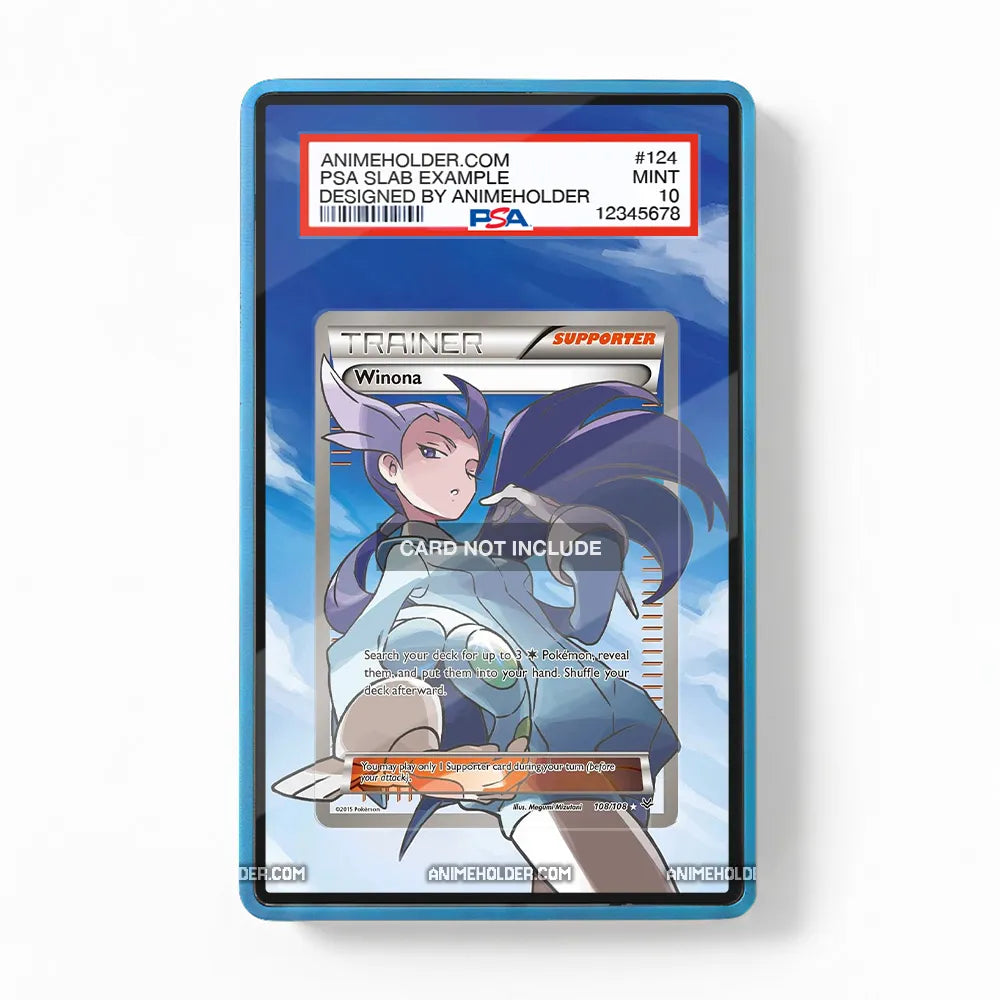 Winona 108-108 Ultra Rare Roaring Skies Pokemon Cards Custom Art Display Cases - PSA Slab Case - Front View