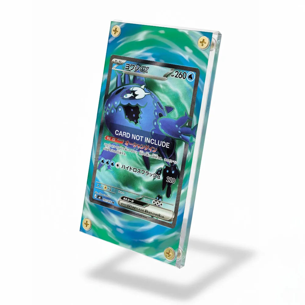 Wishiwashi ex 091-076 SR Storm Emeralda Delta Reign Pokemon Cards Custom Art Display Cases - Screws Case - Side View