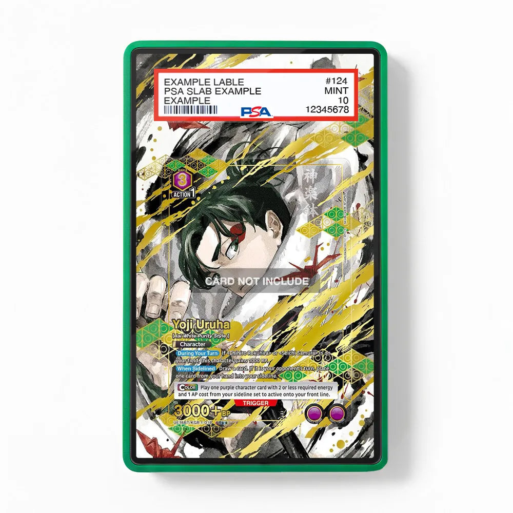 Yoji Uruha UE16BT-KGR-1-018 Kagura Bachi Extended Art Display Cases - PSA Slab Case - Front View