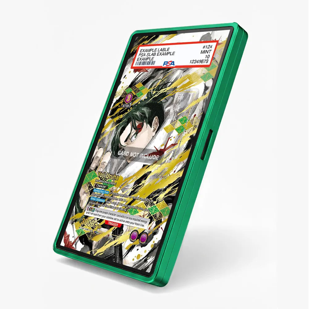 Yoji Uruha UE16BT-KGR-1-018 Kagura Bachi Extended Art Display Cases - PSA Slab Case - Side View