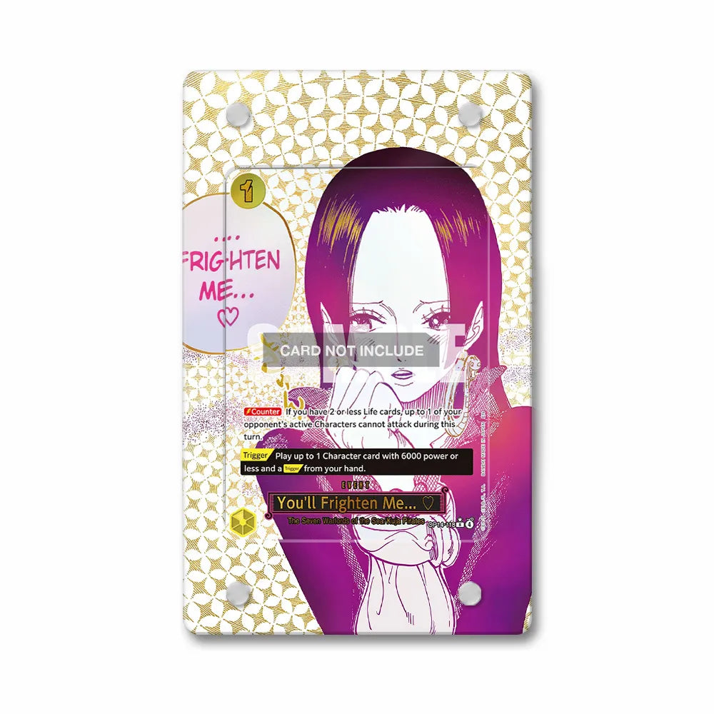 You'll Frighten Me OP14-118 Event Manga Rare OP14 Extended Art Display Cases - PSA Graded Guard Case - Front View