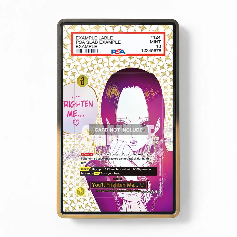 You'll Frighten Me OP14-118 Event Manga Rare OP14 Extended Art Display Cases - PSA Graded Guard Case - Front View