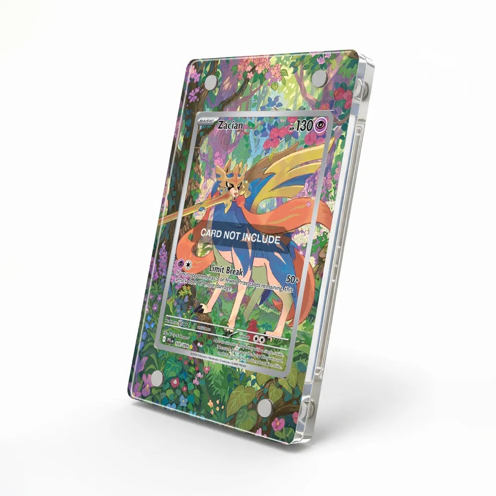 Zacian 100-094 Battle Styles Pokemon Cards Custom Art Display Cases - Magnetic Case - Side View
