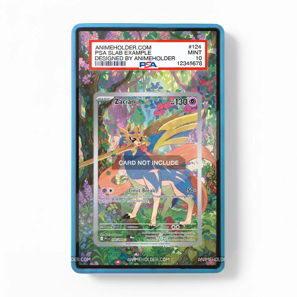 Zacian 100-094 Battle Styles Pokemon Cards Custom Art Display Cases - PSA Slab Case - Front View