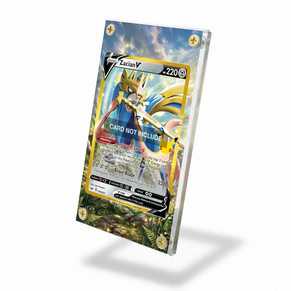Zacian V 138-202 30th Anniversary Extended Art Display Cases - Screws Case - Side View
