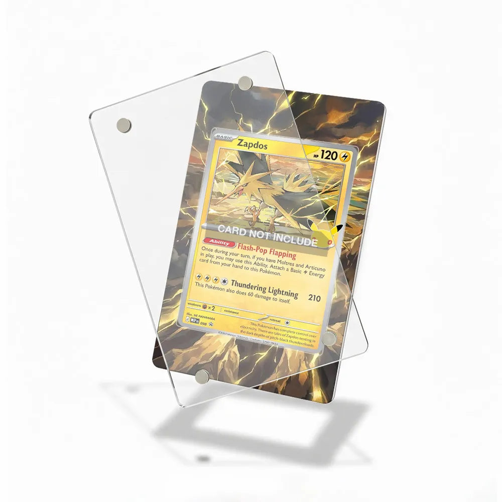 Zapdos 098 Promo MEP 30th Anniversary Extended Art Display Cases - Magnetic Case - Detail View