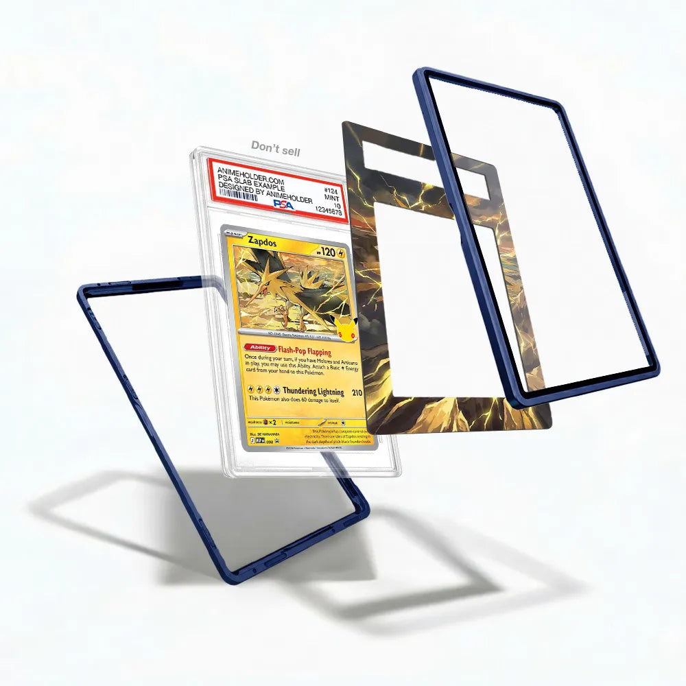 Zapdos 098 Promo MEP 30th Anniversary Extended Art Display Cases - PSA Slab Case - Detail View