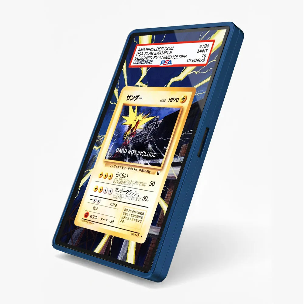Zapdos 145 Japanese Vending Series II Pokemon Cards Custom Art Display Cases - PSA Slab Case - Side View