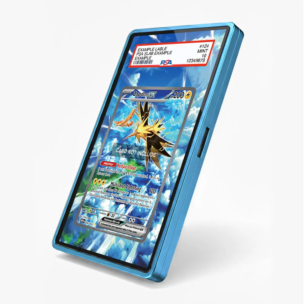 Zapdos ex 202-165 SIR SAR Pokemon 151 Extended Art Display Cases - PSA Slab Case - Side View